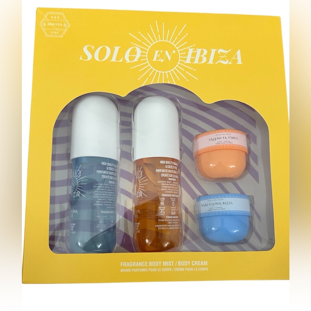 Solo en Ibiza Fragrance Body Mist and Body Cream Set